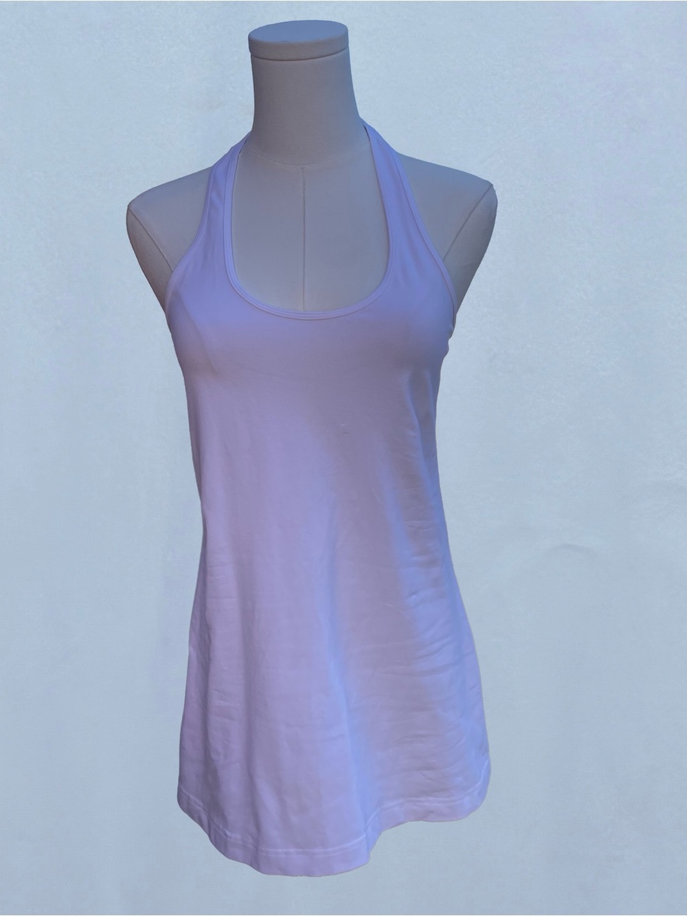 Lululemon White Racerback Tank Top Athletic Yoga Workout Top